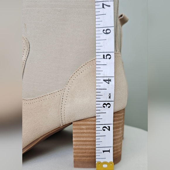 New Violet & Red Loaded Knit Cuff Tan Ankle Bootie Women Size 9.5 - Picture 11 of 16